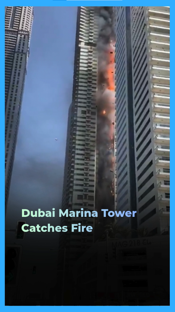 Major fire breaks out at Dubai Marina construction tower near Habtoor Grand